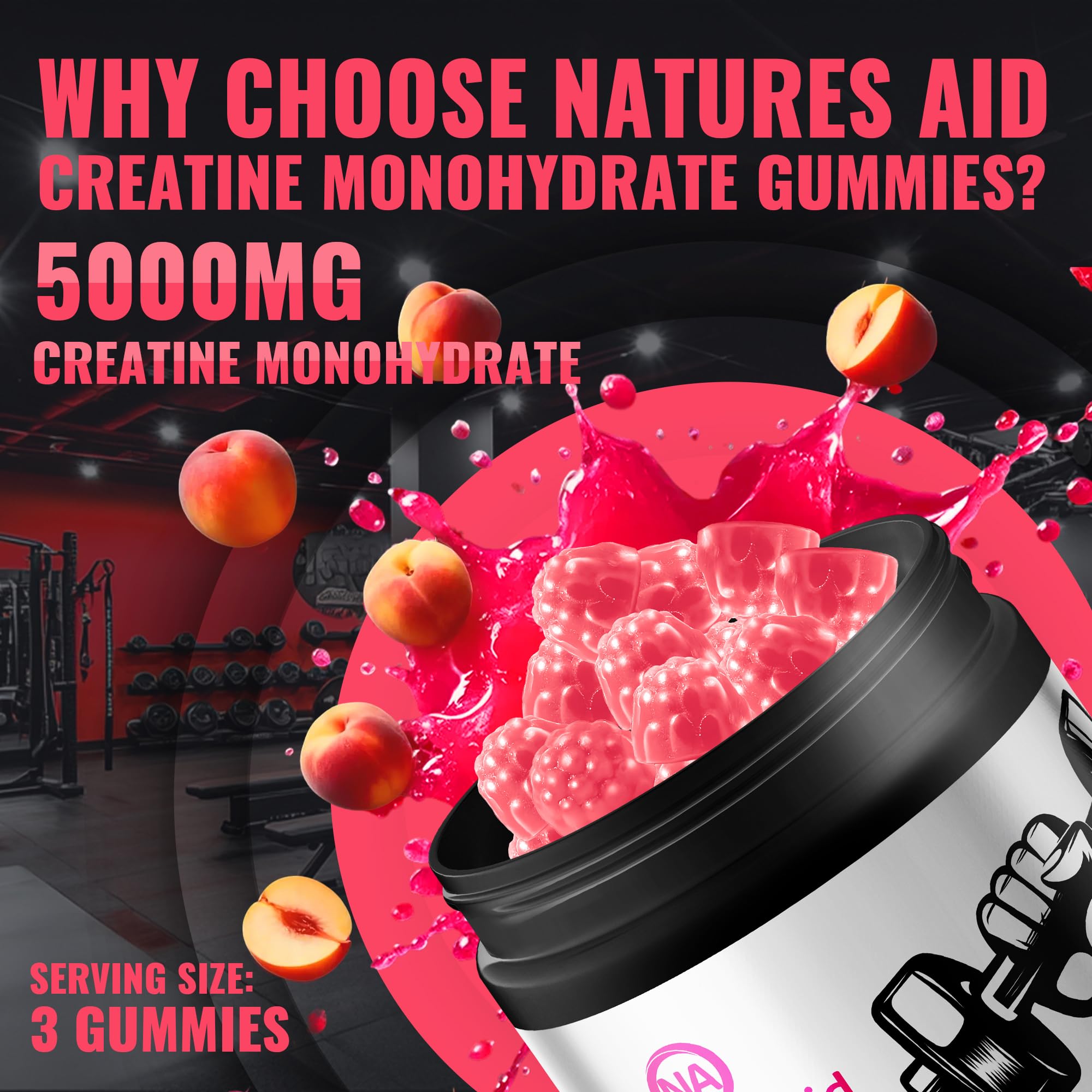 Gummies Natures Aid vegan sans gélatine pour régimes inclusifs