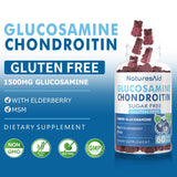 Natures Aid Glucosamine Chondroitine Gummies goût sureau, expérience naturelle.