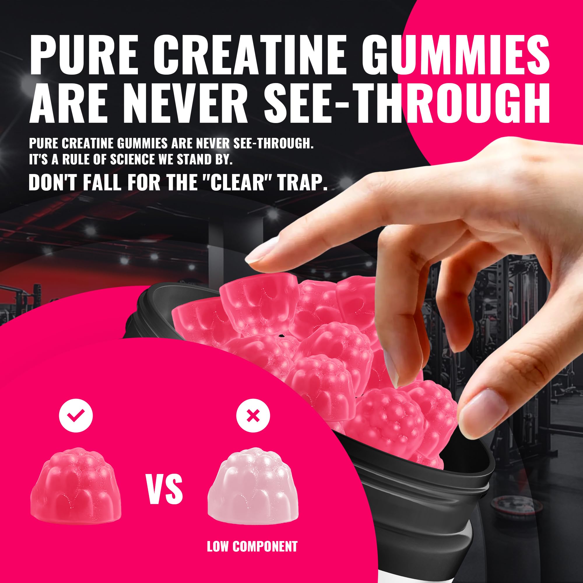 Gommes Creatine Natures Aid, certification GMP garantissant une qualité constante.