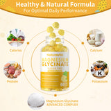 Gommes magnesium glycinate véganes Natures Aid sans sucre et sans gélatine.