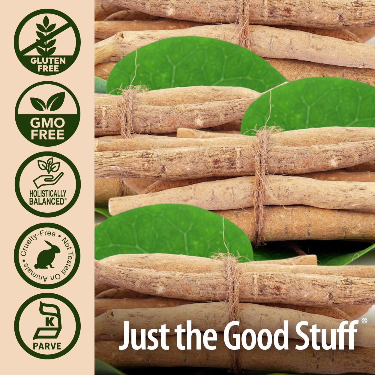 Nature's Answer Ashwagandha icone vegan: produit végétal respectant le régime.