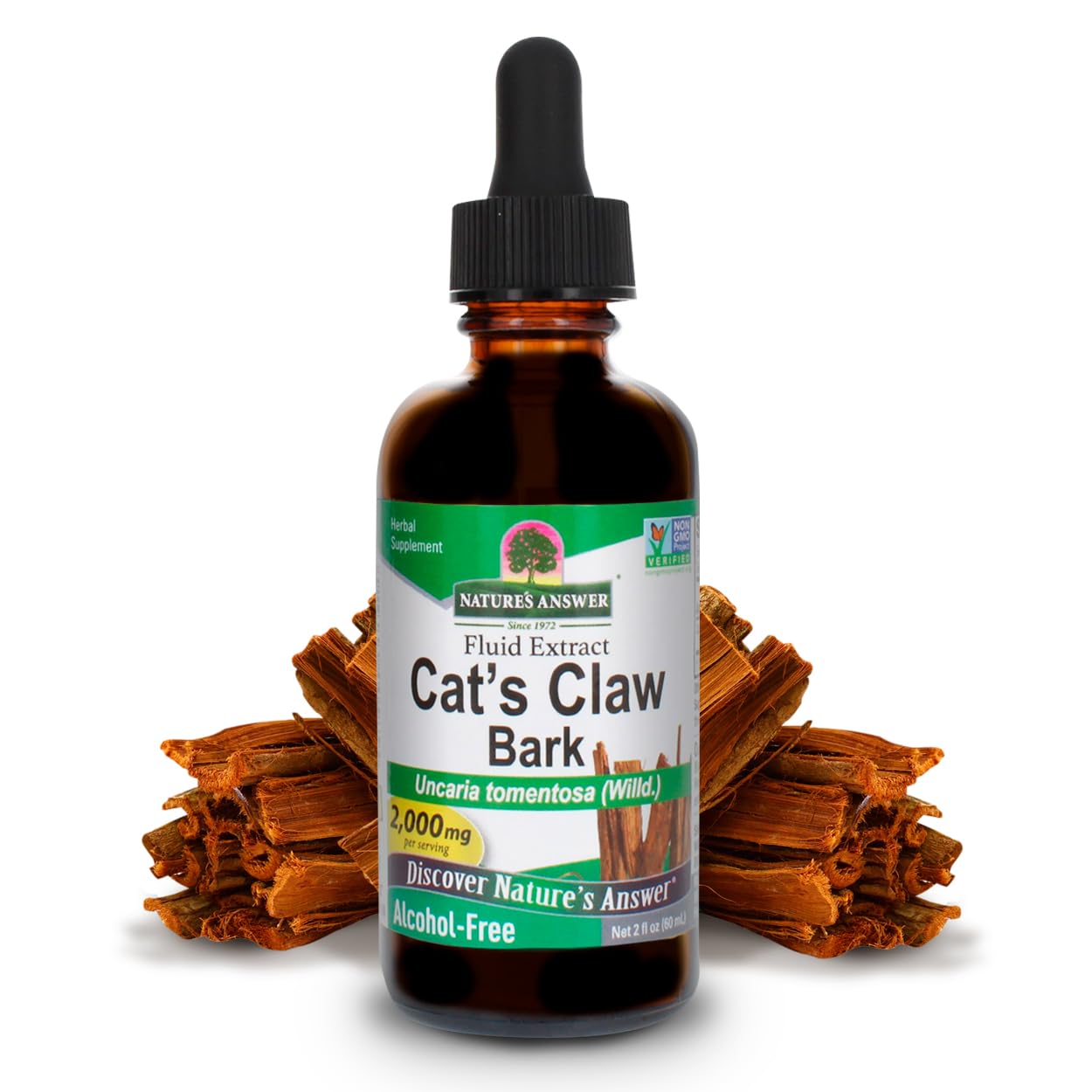 Nature's Answer Cats Claw Extrait liquide 2 onces, soutien des articulations