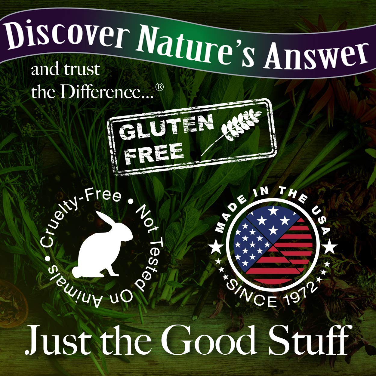 Feuille d'origan et flacon Nature's Answer – référence naturelle et pureté