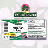 Gouttes Nature's Answer Valériane: pipette de 1 ml dose concentrée pour relaxer.