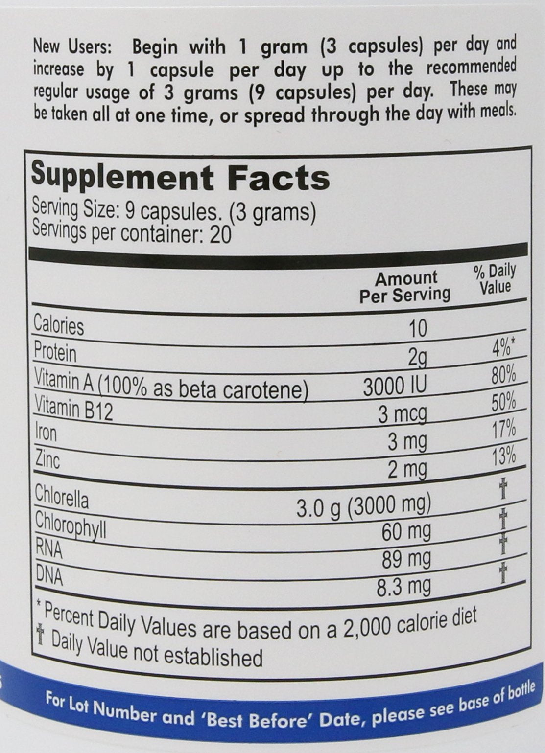 Nature's Balance Chlorella Pyrenoidosa, gélules, faciles à intégrer à votre routine quotidienne.