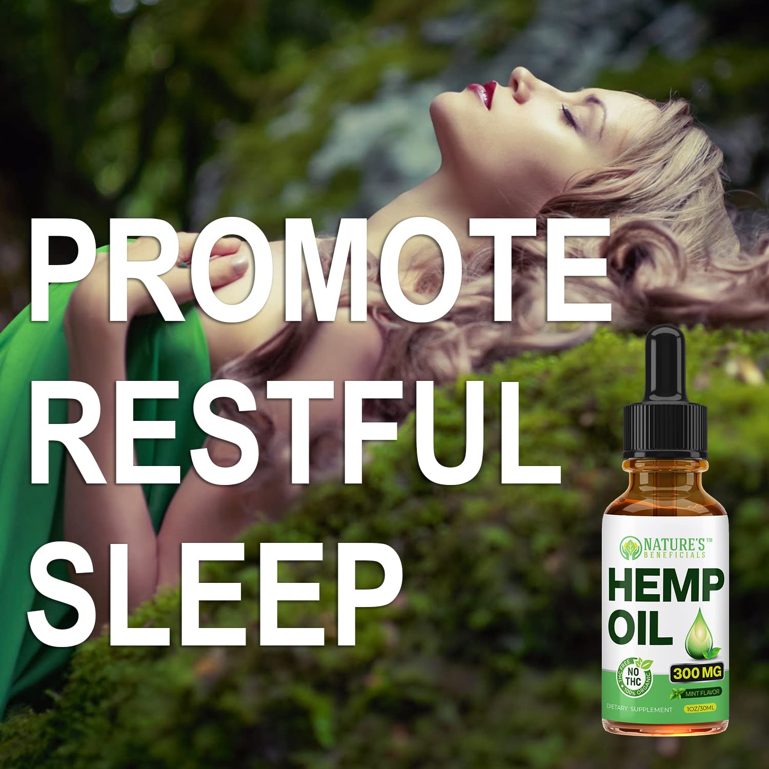 Nature's Beneficials Huile de chanvre — utilisation quotidienne simple.