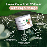 CogniCharge : emballage design mettant en avant les labels sans gluten et sans lactose.