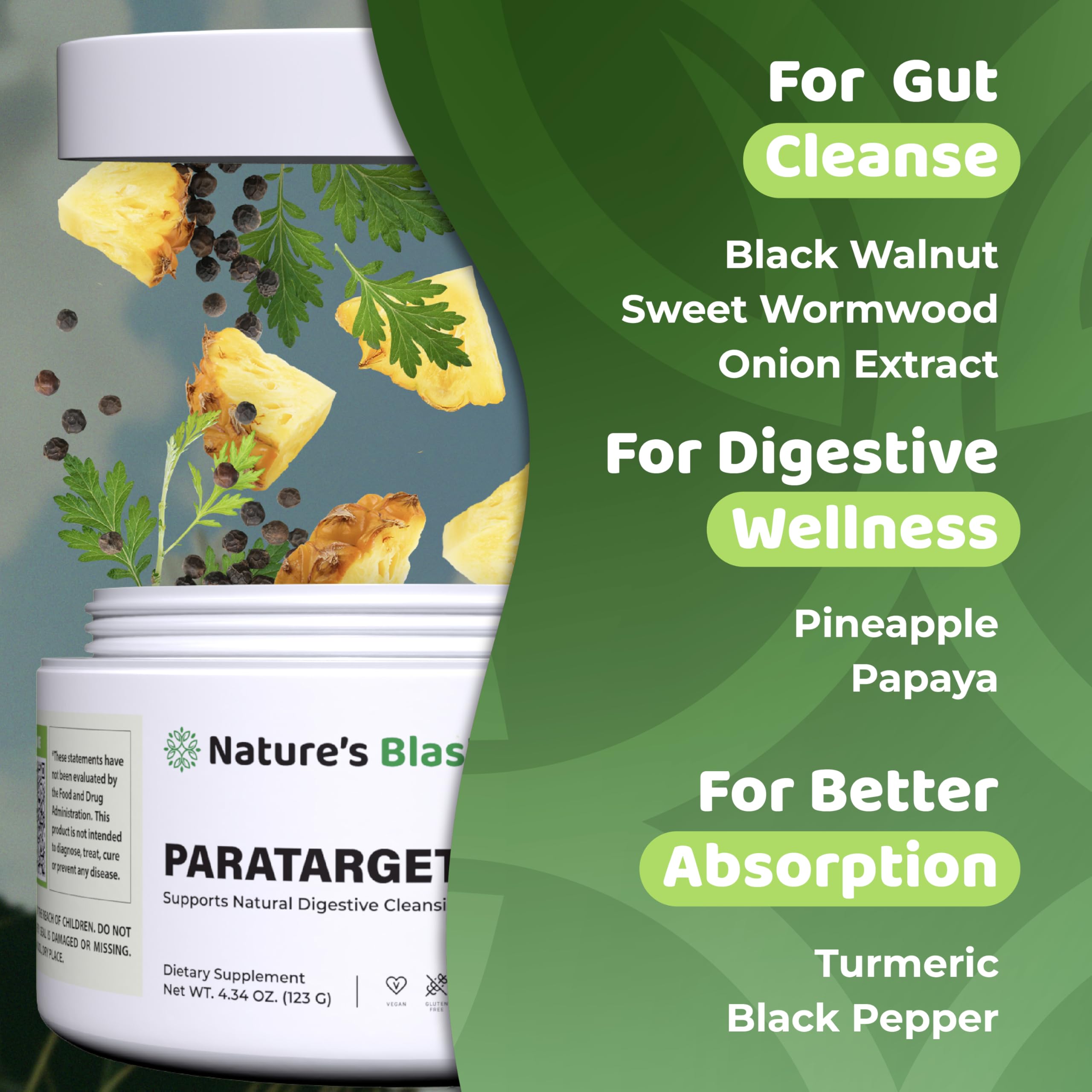 NATURES BLAST ParaTarget: mélange d'herbes ciblées pour soutenir la digestion.