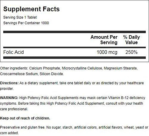 Nature's Blend Acide folique 1000 mcg – emballage robuste pour stockage durable