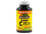 Nature's Blend Bouteille vitamine C cynorrhodons, soutien potentiel du système immunitaire.