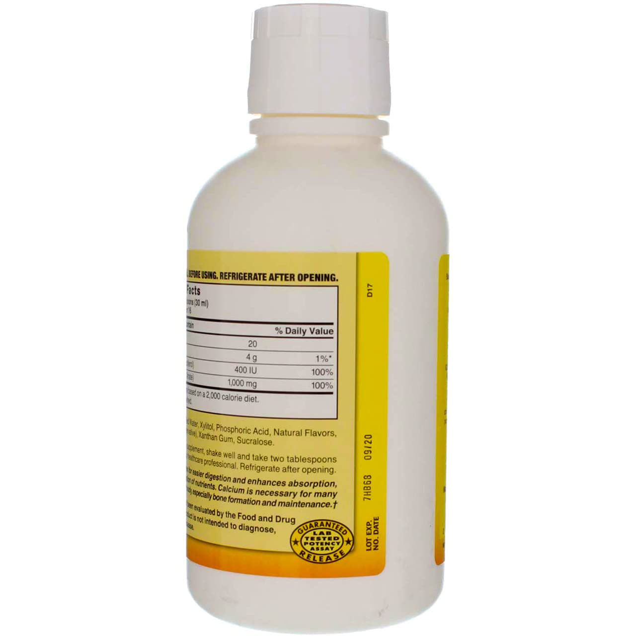 Nature's Blend Calcium Citrate D3, système de mesure pour portions précises