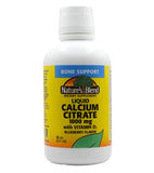 Nature's Blend calcium citrate myrtille en bouteille, soutien potentiel pour les os.