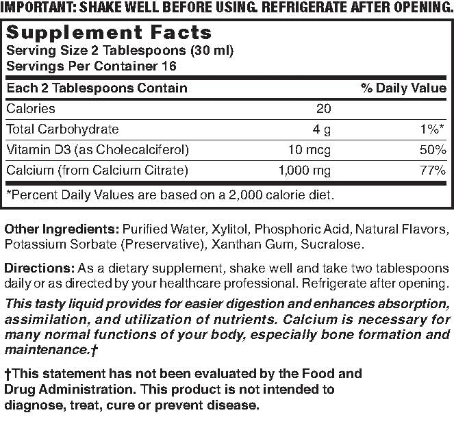 Nature's Blend calcium citrate myrtille, étiquette sans gluten, formule adaptée.