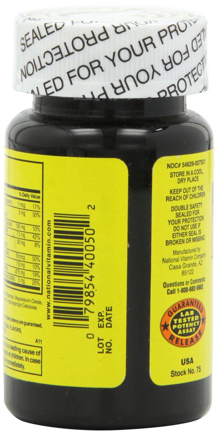 Nature's Blend NAT B Multivitamin, emballage variable et clair
