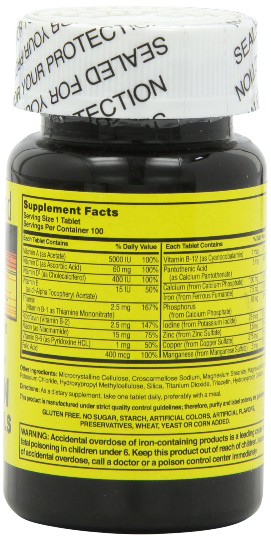 Nature's Blend NAT B Multivitamin, étiquette claire et informations utiles