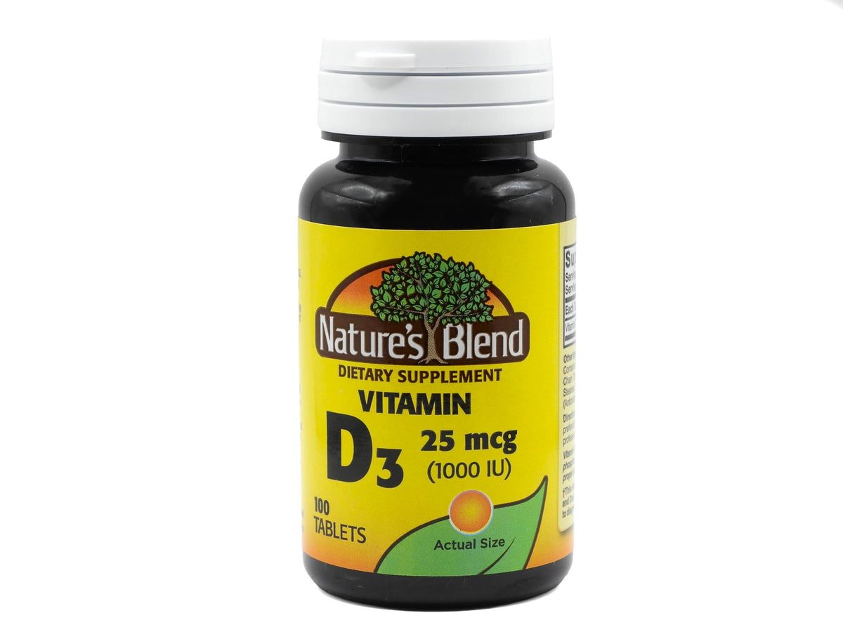 Nature's Blend NAT B VIT D3 TB 1000IU 100 — tablettes faciles à intégrer à la routine.
