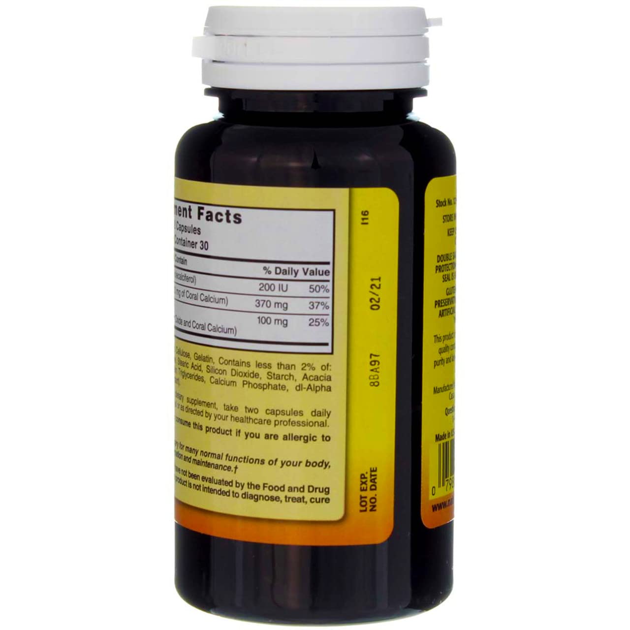 Nature's Blend Okinawa Calcium 1000 mg — bouteille ouverte, rangement pratique