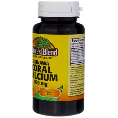 Nature's Blend Okinawa Calcium 1000 mg — codes couleur et label lisibles