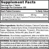 Nature's Blend ferreux sulfate comprimés faciles à avaler pour une supplémentation pratique.