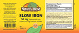 Nature's Blend Slow Iron, comprimés: apport pratique de fer quotidien