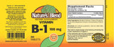 Nature's Blend, prise quotidienne des tablettes B-1 pour un soutien quotidien.