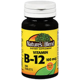 Nature's Blend vitamine B12 100 mcg – comprimés faciles à avaler pour le quotidien