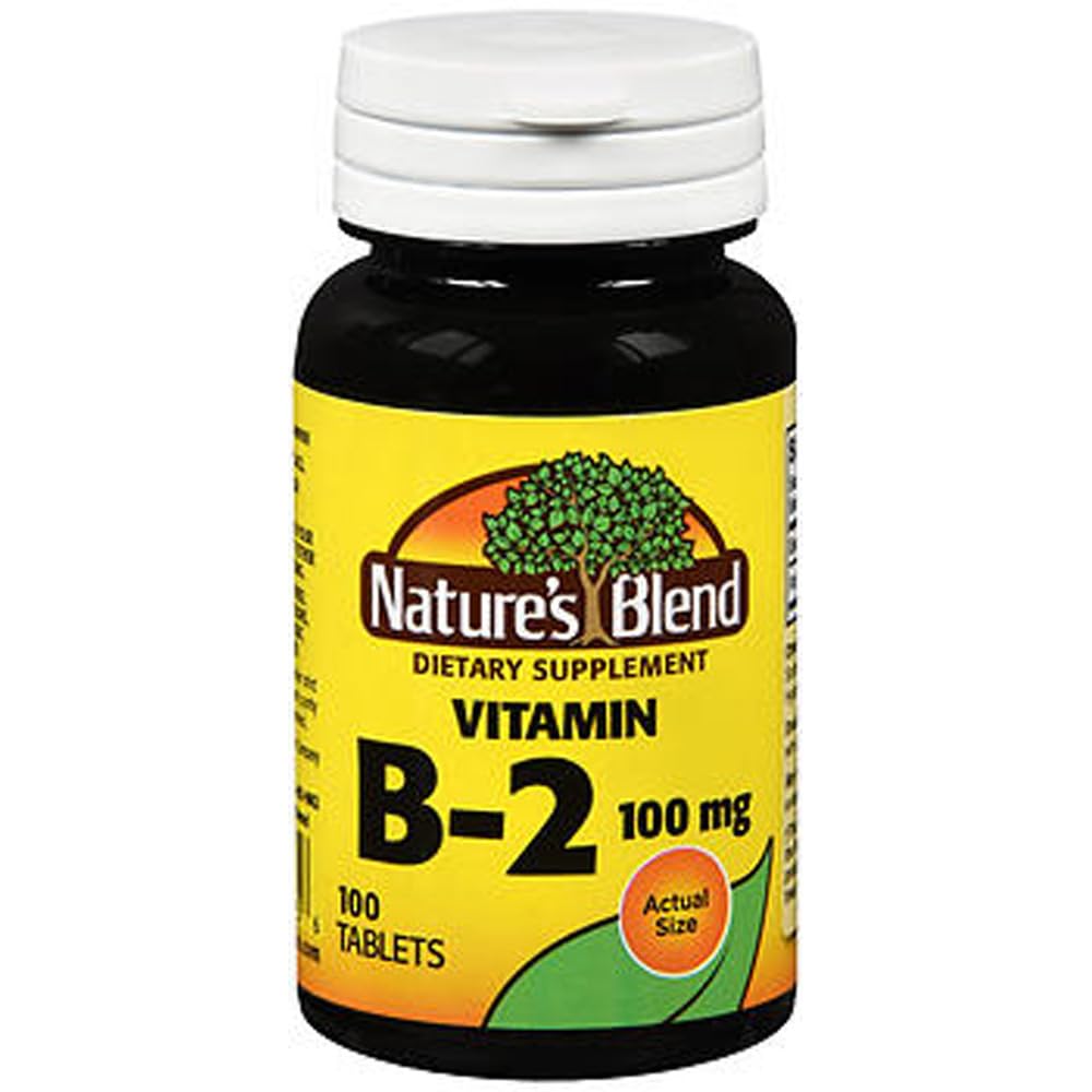 Nature's Blend Vitamine B2, comprimés – soutien potentiel du métabolisme énergétique et du système nerveux.