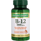Nature's Bounty B-12 1000mcg, bouteille 200 comprimés, soutient énergie quotidienne et métabolisme
