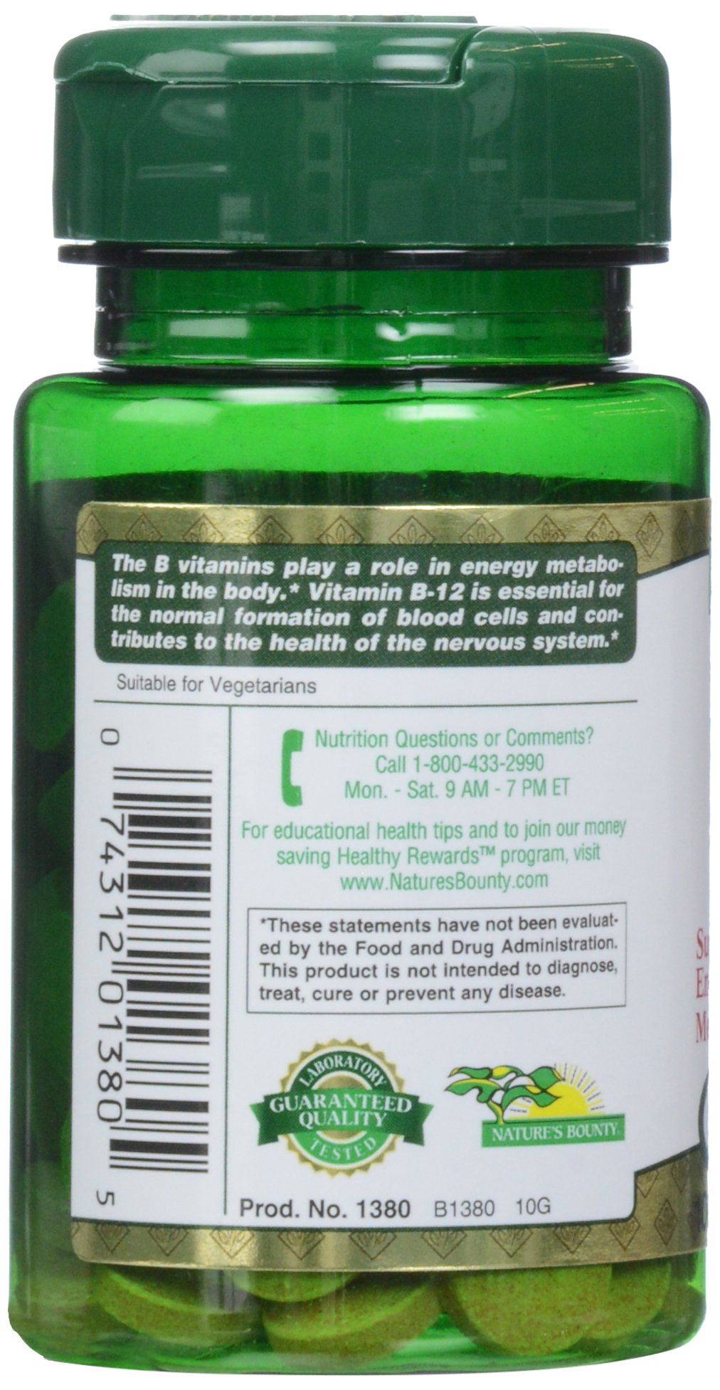 Nature's Bounty B12 1000 mcg – flacon robuste prêt à l’emploi.