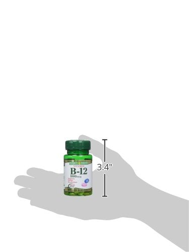 Nature's Bounty B12 1000 mcg – étiquette lisible indiquant la dose.