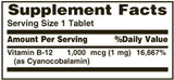 Nature's Bounty B12 1000 mcg – coating doux facilitant l’ingestion.