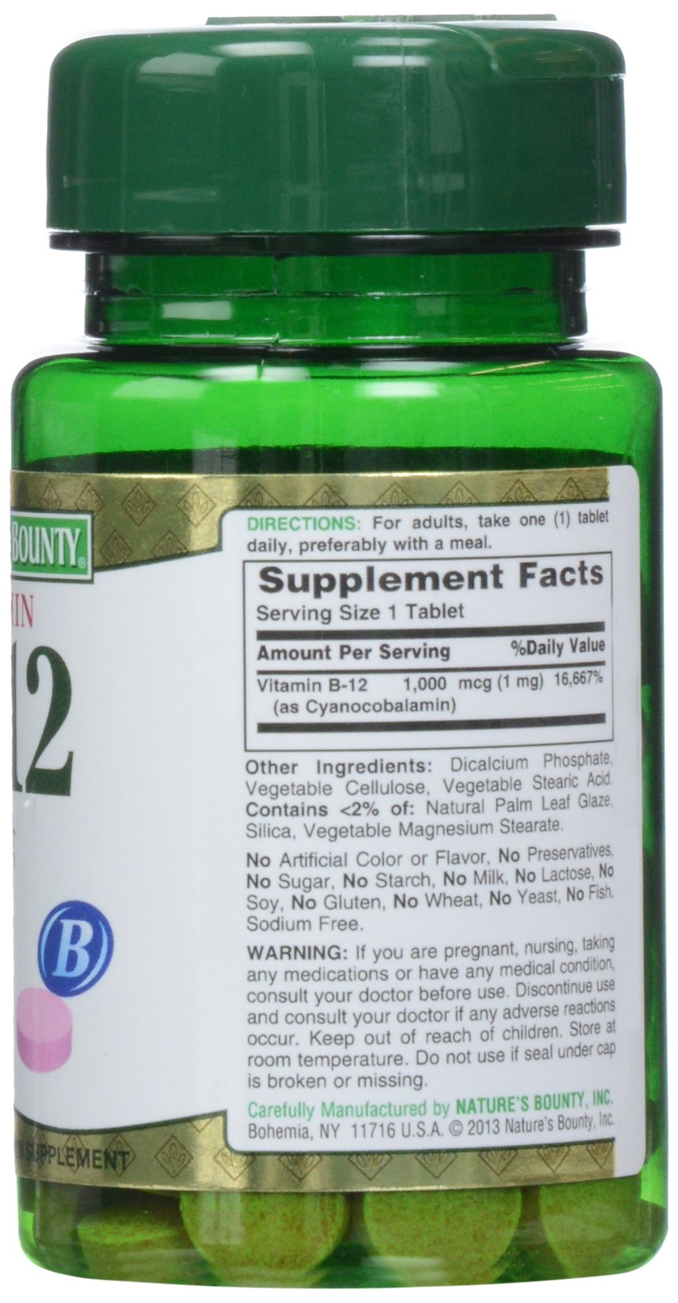 Nature's Bounty B12 1000 mcg – routine quotidienne simple et pratique.