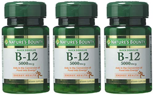 Nature's Bounty B12 5000 mcg pack de 3 comprimés économique