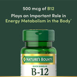 Nature's Bounty B12 avec arôme cerise pour un goût agréable.