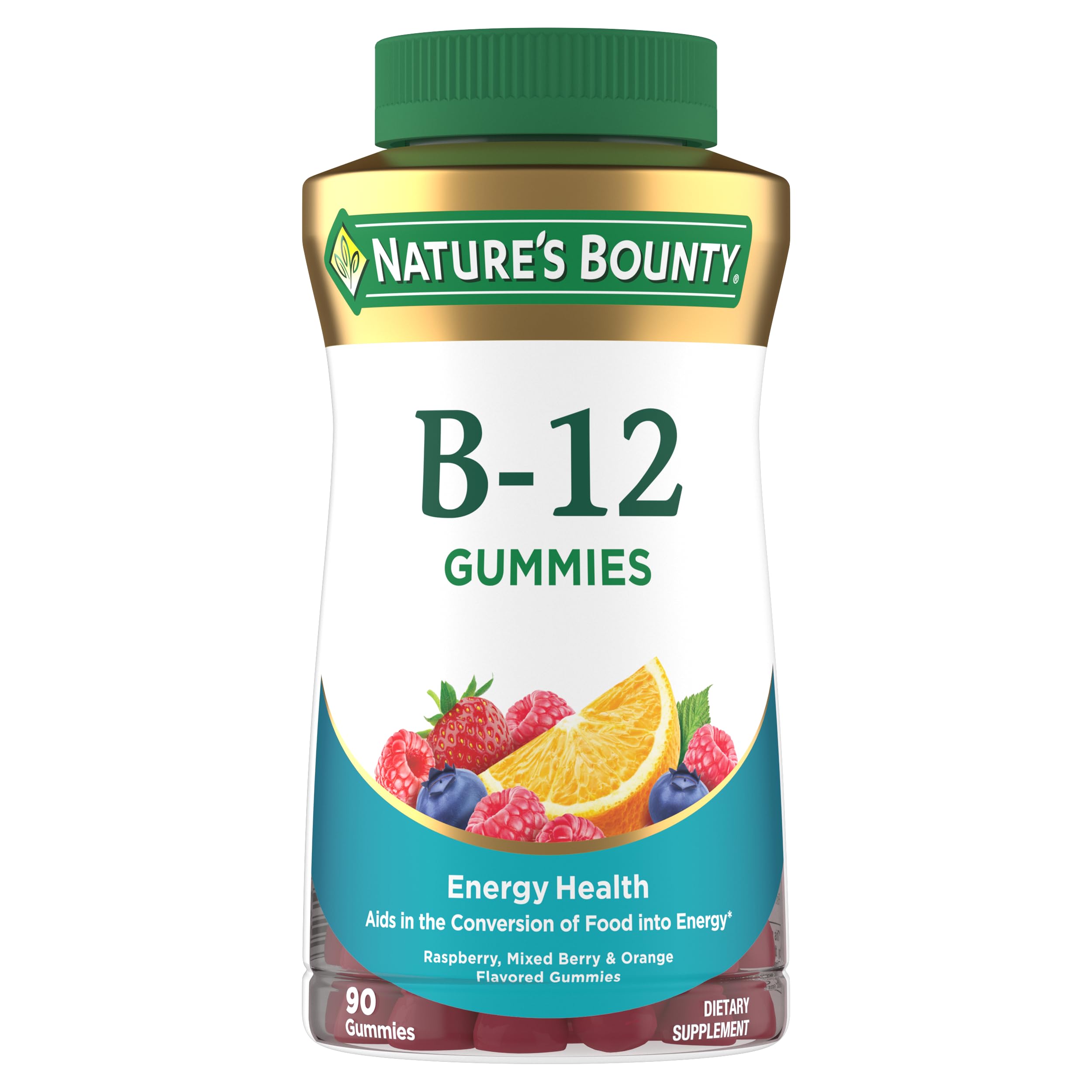 Nature's Bounty B12 gommes dans une bouteille, soutien à l'énergie quotidienne