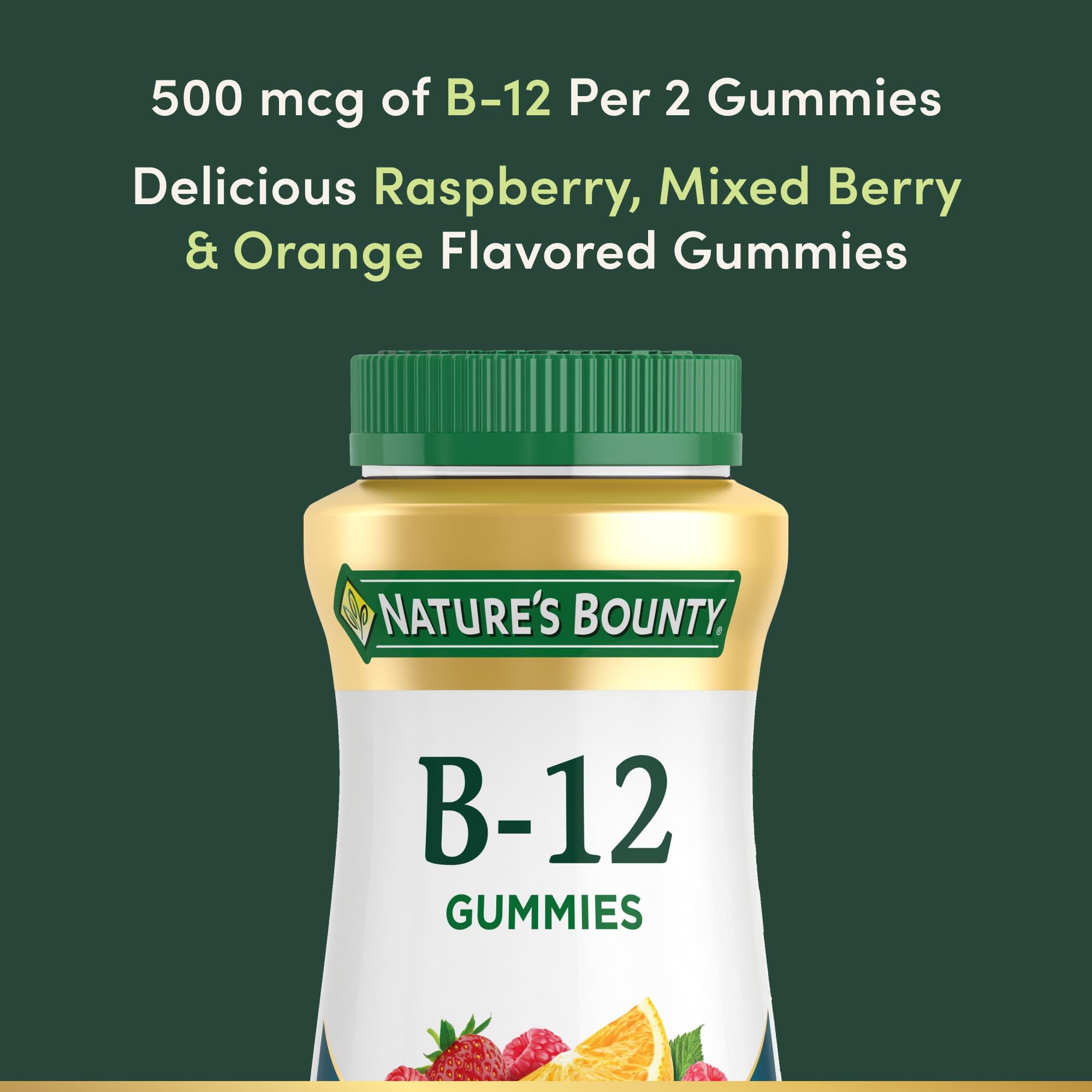 Gommes B12 Nature's Bounty, dosage quotidien pratique et naturel