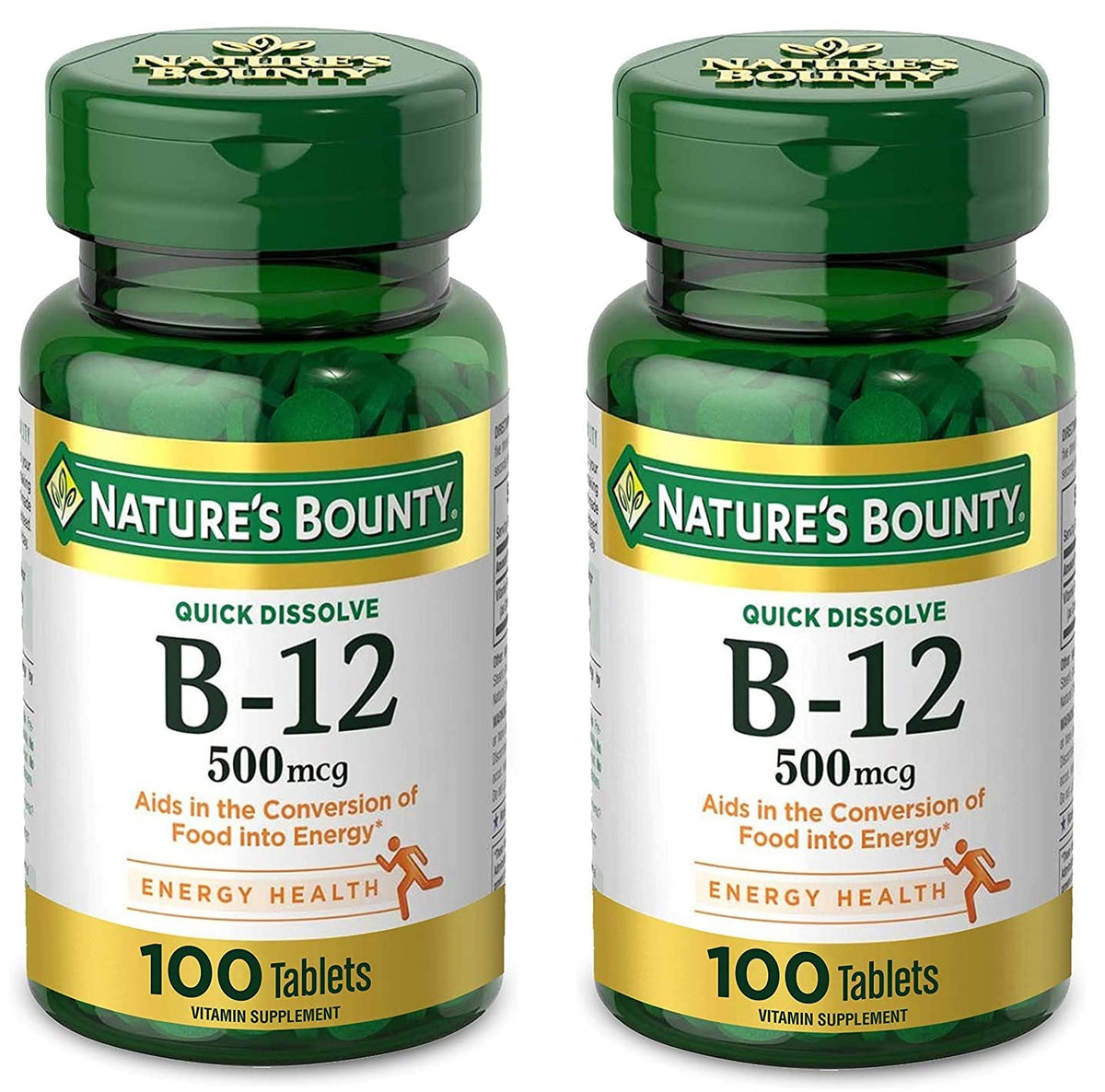 Nature's Bounty B12 microlozenge sous-langue cerise pour énergie rapide