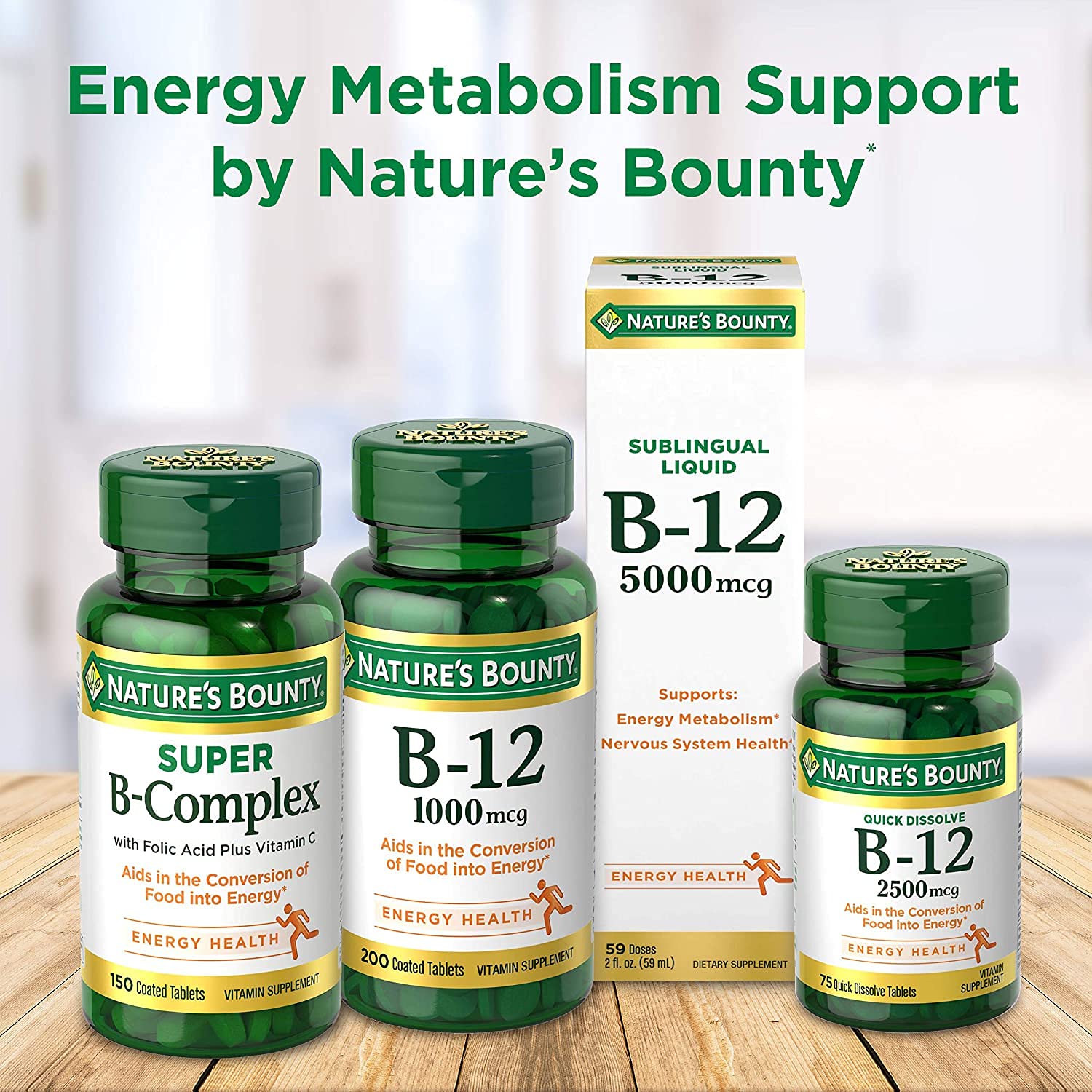 Nature's Bounty B12 paquet de 2 facilités quotidiennes