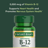Nature's Bounty B12, vue sur le cœur et la santé cardiovasculaire.