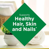 Biotine Nature's Bounty, capsules liquides, absorption rapide pour cheveux et ongles.