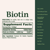Formule pure Nature's Bounty Biotin sans gluten ni sucre ajouté