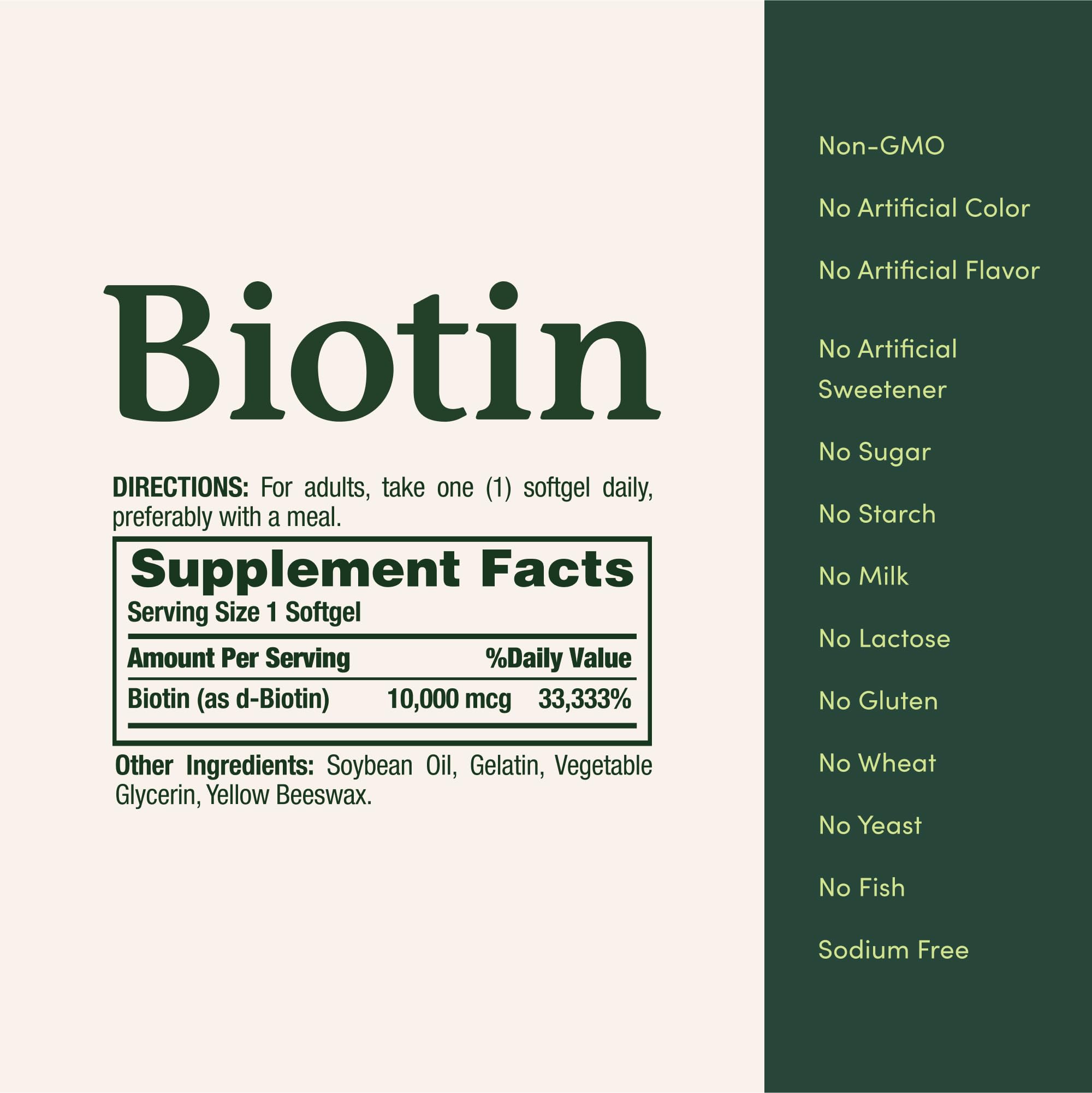 Nature's Bounty Biotin: routine beauté quotidienne et énergie légère.