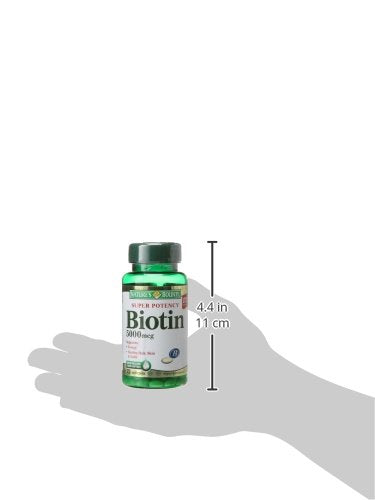 Nature's Bounty Biotine 5000 mcg, soin peau et cheveux, éclat naturel