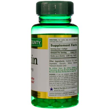 Nature's Bounty Biotine 5000mcg utilisation quotidienne, routine beauté pratique.