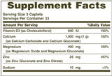 Nature's Bounty Calcium Magnésium Zinc — étiquette lisible, usage quotidien facilitant l'apport nutritionnel