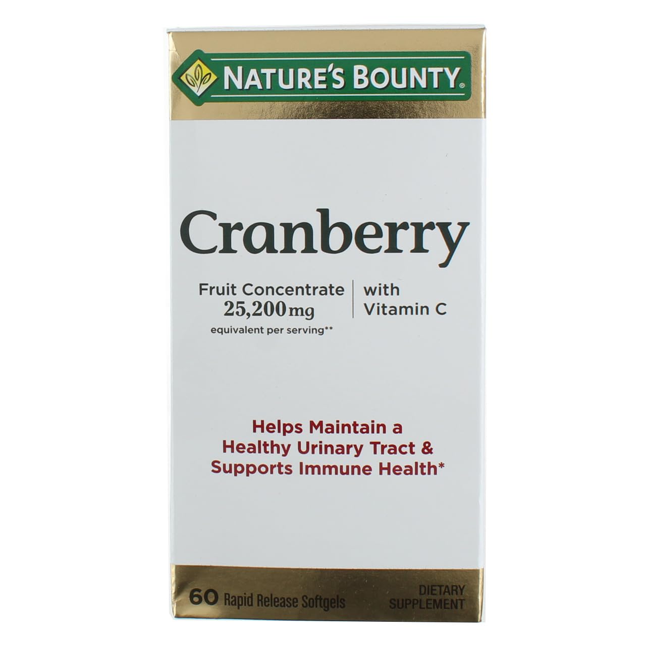 Nature's Bounty canneberge, bouteille 60 capsules molles, format pratique