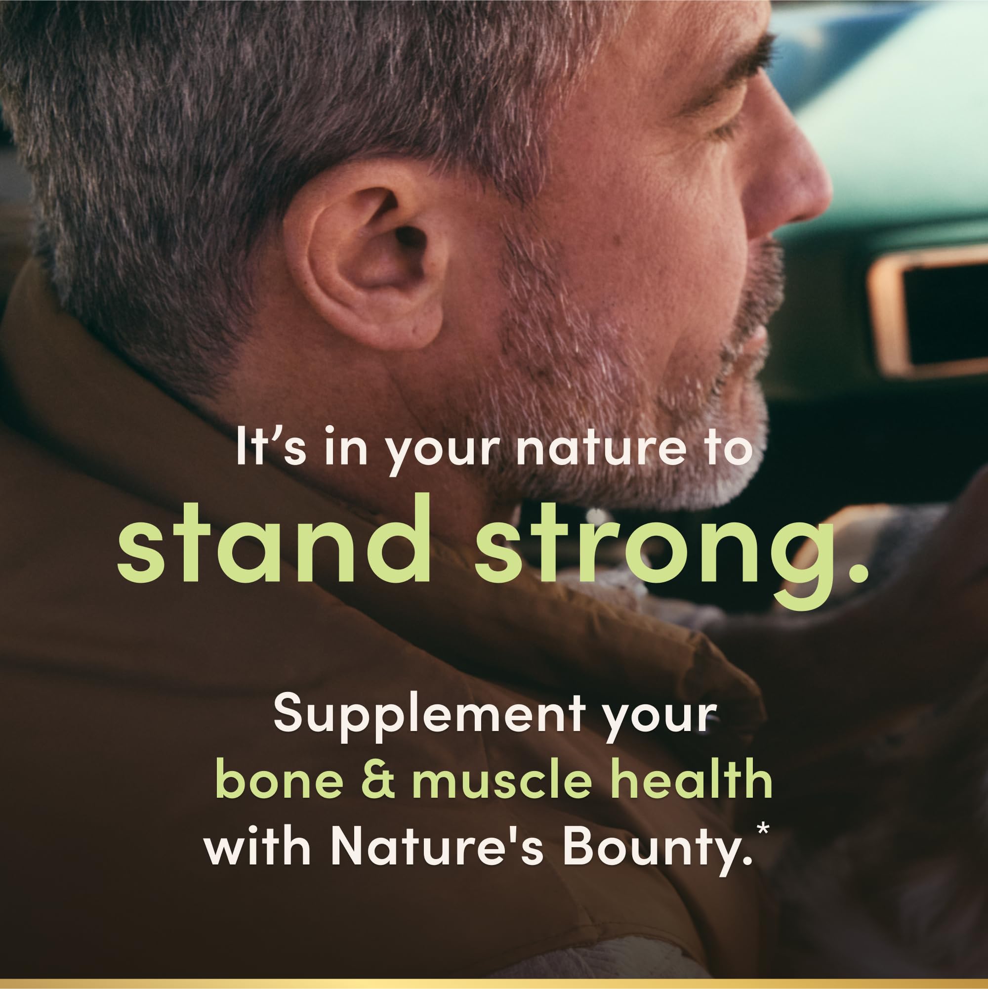 Nature's Bounty caplets illustration d'une routine bien-être quotidienne.