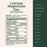 Nature's Bounty caplets montrant l'association calcium magnésium zinc pour le soutien quotidien.