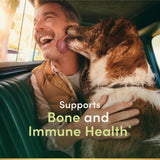 Nature's Bounty caplets calcium-magnesie-zinc gros plan sur les comprimés faciles à avaler.