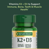 Nature's Bounty Capsules D3 K2 - capsules: prise quotidienne pratique